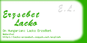 erzsebet lacko business card
